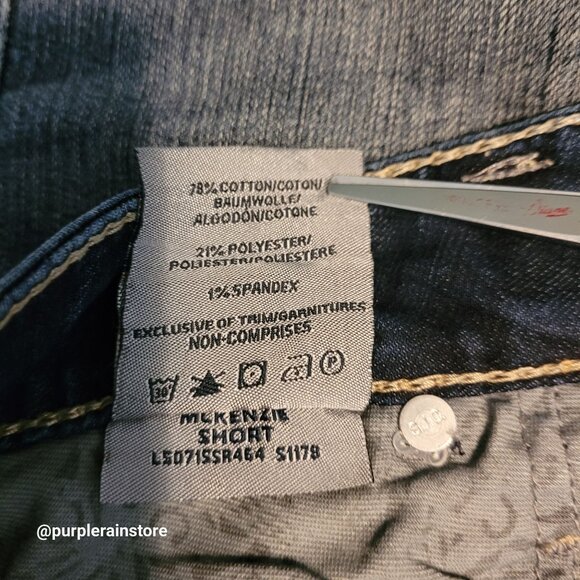 Silver Jeans McKenzie Shorts Size 29 Cuffed Button Flaps Low Rise Tummy Control - Picture 6 of 13